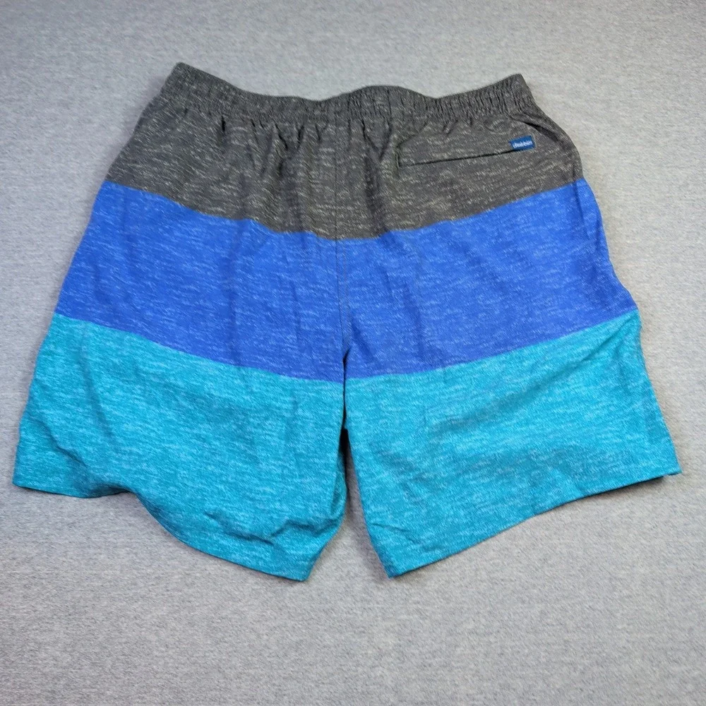 Chubbies Mens XL Colorblock Swim Trunks Grey Blue Turquoise 7 Inch Inseam Shorts